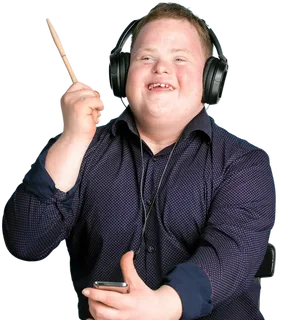 Cool young man with down syndrome BEW kopie