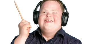 Cool young man with down syndrome BEW kopie